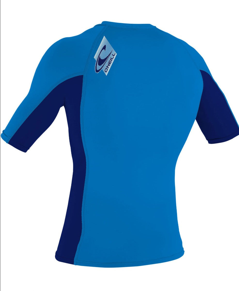 O'Neill Youth Premium Skins S/S Rash Vest - Ocean/Abyss-Rash Vests & Thermal Vests-troggs.com