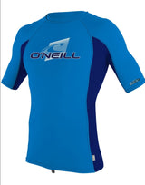 O'Neill Youth Premium Skins S/S Rash Vest - Ocean/Abyss-Rash Vests & Thermal Vests-troggs.com
