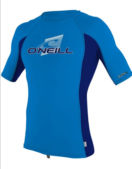 O'Neill Youth Premium Skins S/S Rash Vest - Ocean/Abyss-Rash Vests & Thermal Vests-troggs.com
