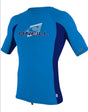 O'Neill Youth Premium Skins S/S Rash Vest - Ocean/Abyss-Rash Vests & Thermal Vests-troggs.com