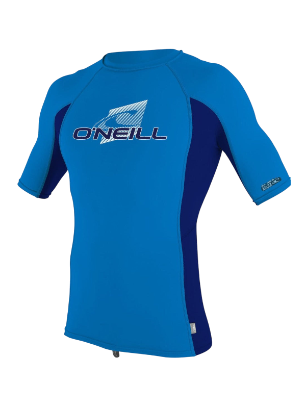 O'Neill Youth Premium Skins S/S Rash Vest - Ocean/Abyss