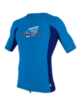 O'Neill Youth Premium Skins S/S Rash Vest - Ocean/Abyss