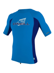O'Neill Youth Premium Skins S/S Rash Vest - Ocean/Abyss