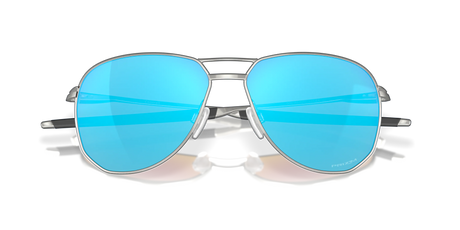 Oakley Contrail - Satin Chrome Frame with Prizm Sapphire Lens-Sunglasses-troggs.com