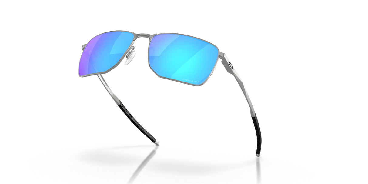 Oakley Ejector - Satin Chrome Frame with Prizm Sapphire Lens-Sunglasses-troggs.com