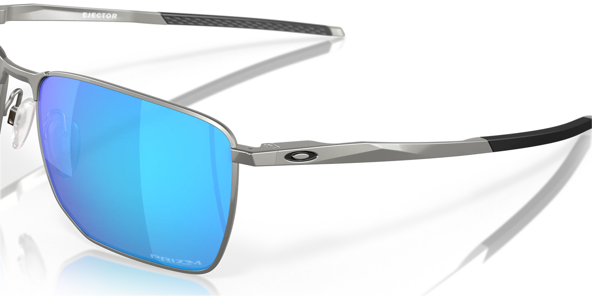 Oakley Ejector - Satin Chrome Frame with Prizm Sapphire Lens-Sunglasses-troggs.com