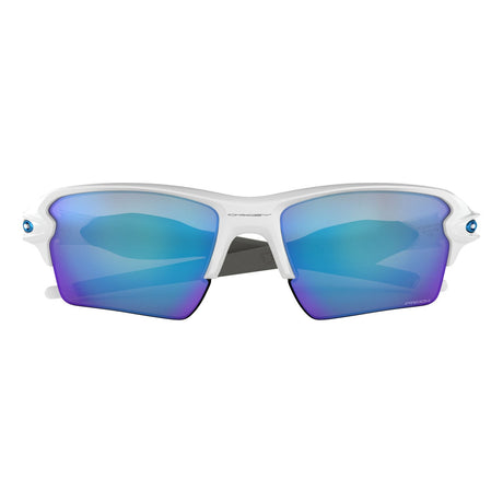 Oakley Flak 2.0 XL - Polished White Frame with Prizm Sapphire Lens-Sunglasses-troggs.com