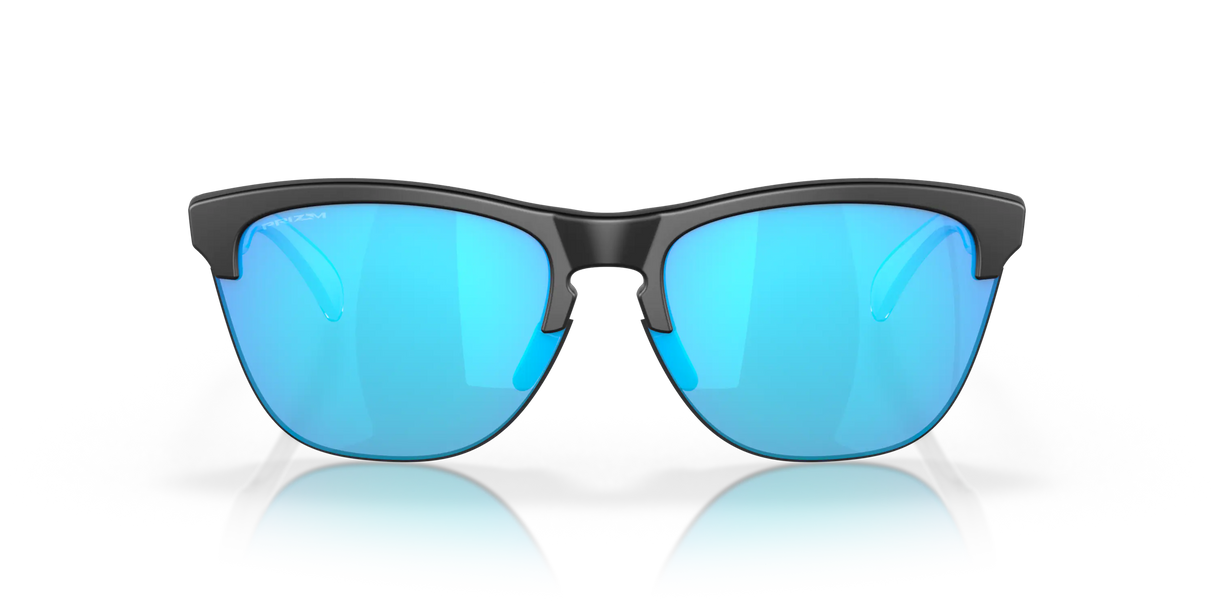 Oakley Frogskins Lite - Matte Black/Matte Clear Frame with Prizm Sapphire Lens-Sunglasses-troggs.com