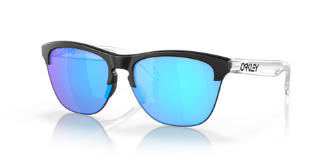 Oakley Frogskins Lite - Matte Black/Matte Clear Frame with Prizm Sapphire Lens-Sunglasses-troggs.com