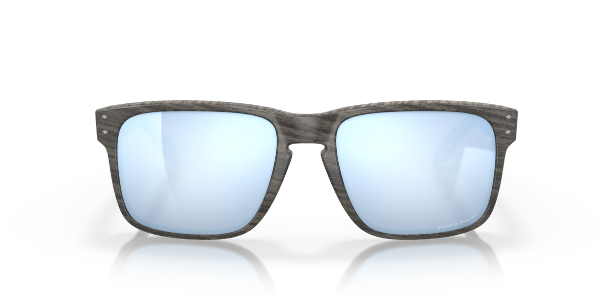 Oakley Holbrook - Woodgrain Frame with Prizm Deep Water Polarized Lens-Sunglasses-troggs.com