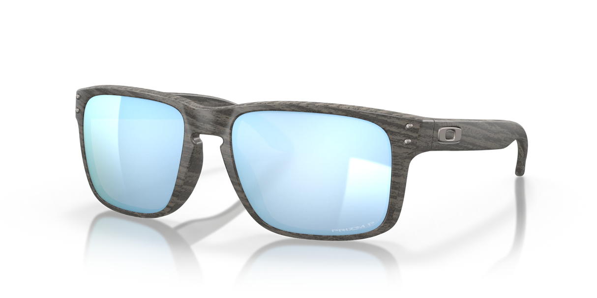 Oakley Holbrook - Woodgrain Frame with Prizm Deep Water Polarized Lens-Sunglasses-troggs.com