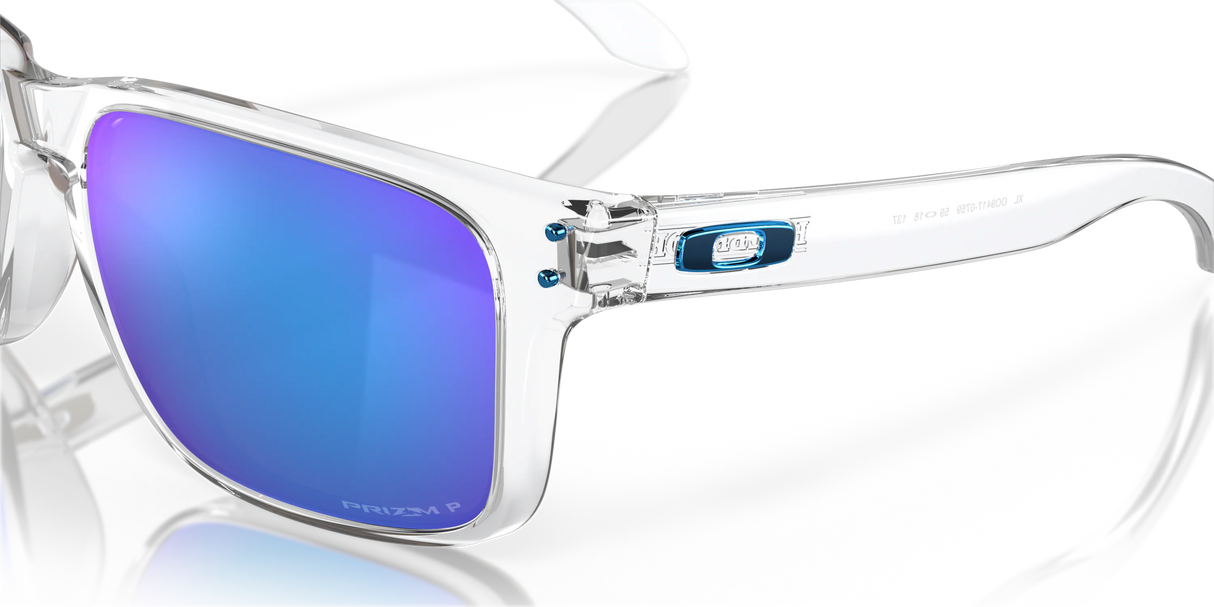 Oakley Holbrook XL - Polished Clear Frame with Prizm Sapphire Irid Polarised Lens-Sunglasses-troggs.com