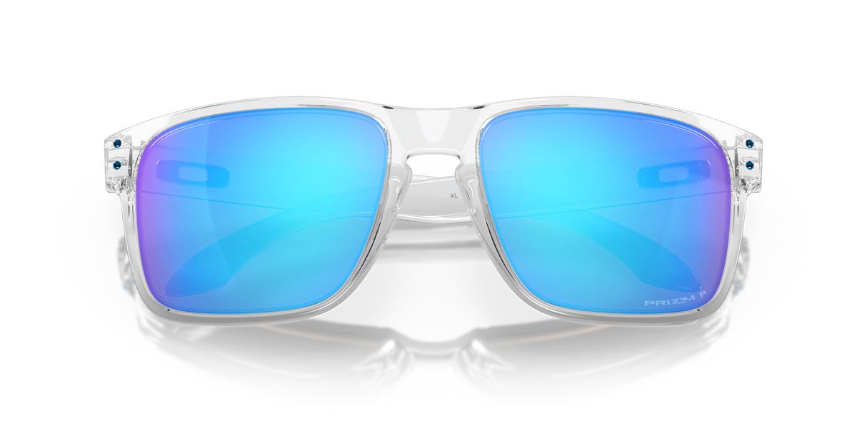 Oakley Holbrook XL - Polished Clear Frame with Prizm Sapphire Irid Polarised Lens-Sunglasses-troggs.com