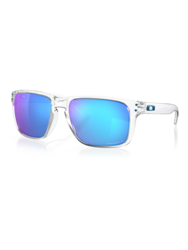 Oakley Holbrook XL - Polished Clear Frame with Prizm Sapphire Irid Polarised Lens