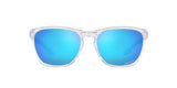 Oakley Manorburn - Polished Clear Frame with Prizm Sapphire Lens-Sunglasses-troggs.com