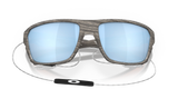 Oakley Split Shot - Woodgrain Frame with Prizm Deep Water Polarized Lens-Sunglasses-troggs.com