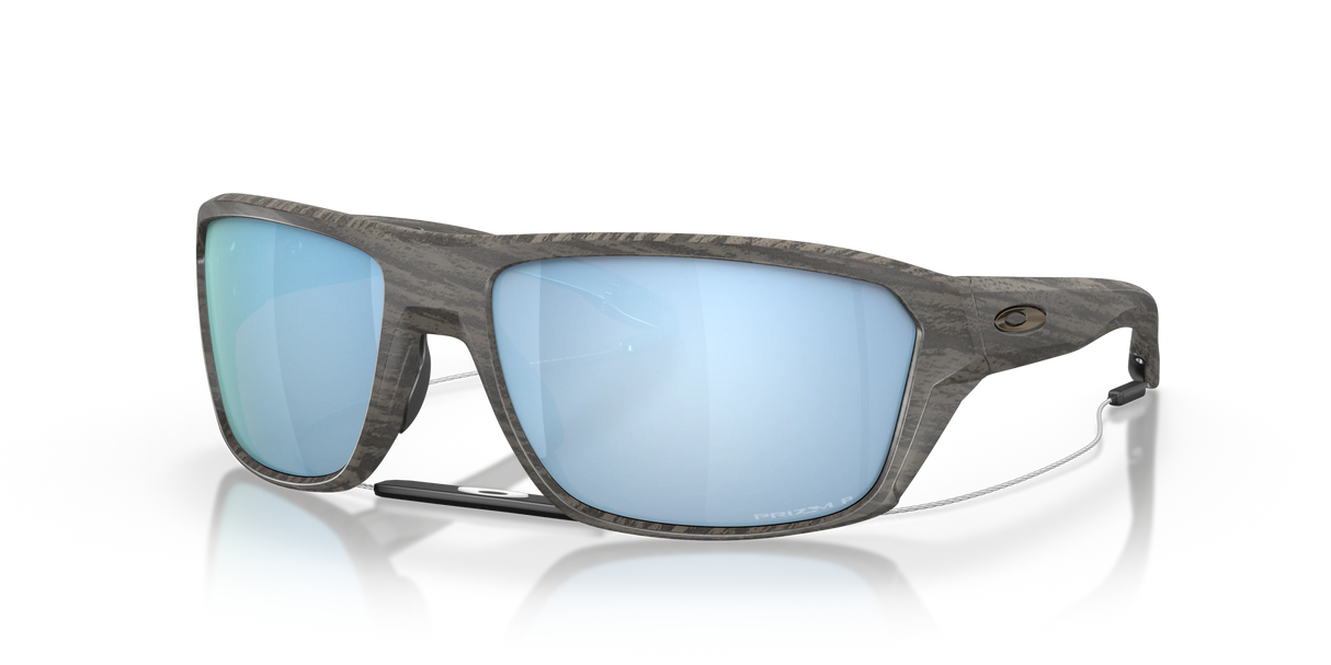 Oakley Split Shot - Woodgrain Frame with Prizm Deep Water Polarized Lens-Sunglasses-troggs.com