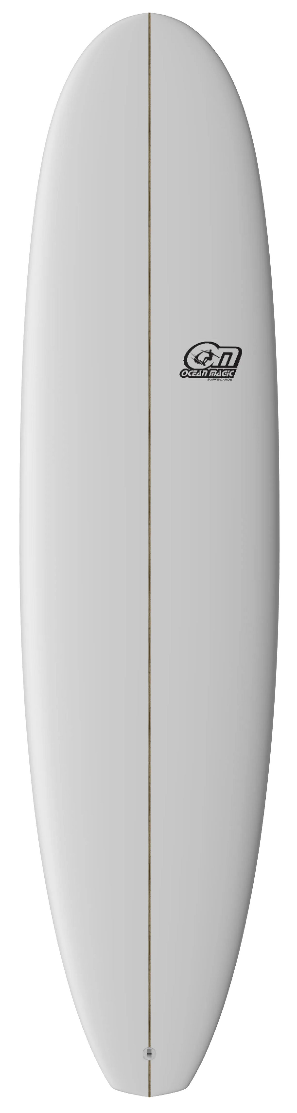 Ocean Magic Mini Mal Surfboard - White-Hardboards-troggs.com