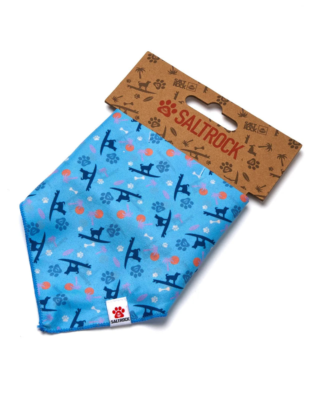 Saltrock Pawprint Dog Bandana - Blue