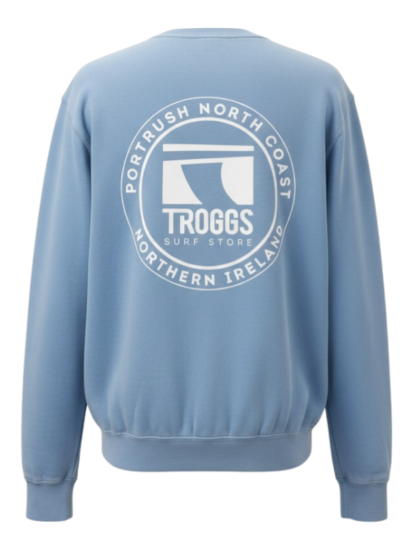 Troggs Independant Washed Sweatshirt - Sky Blue