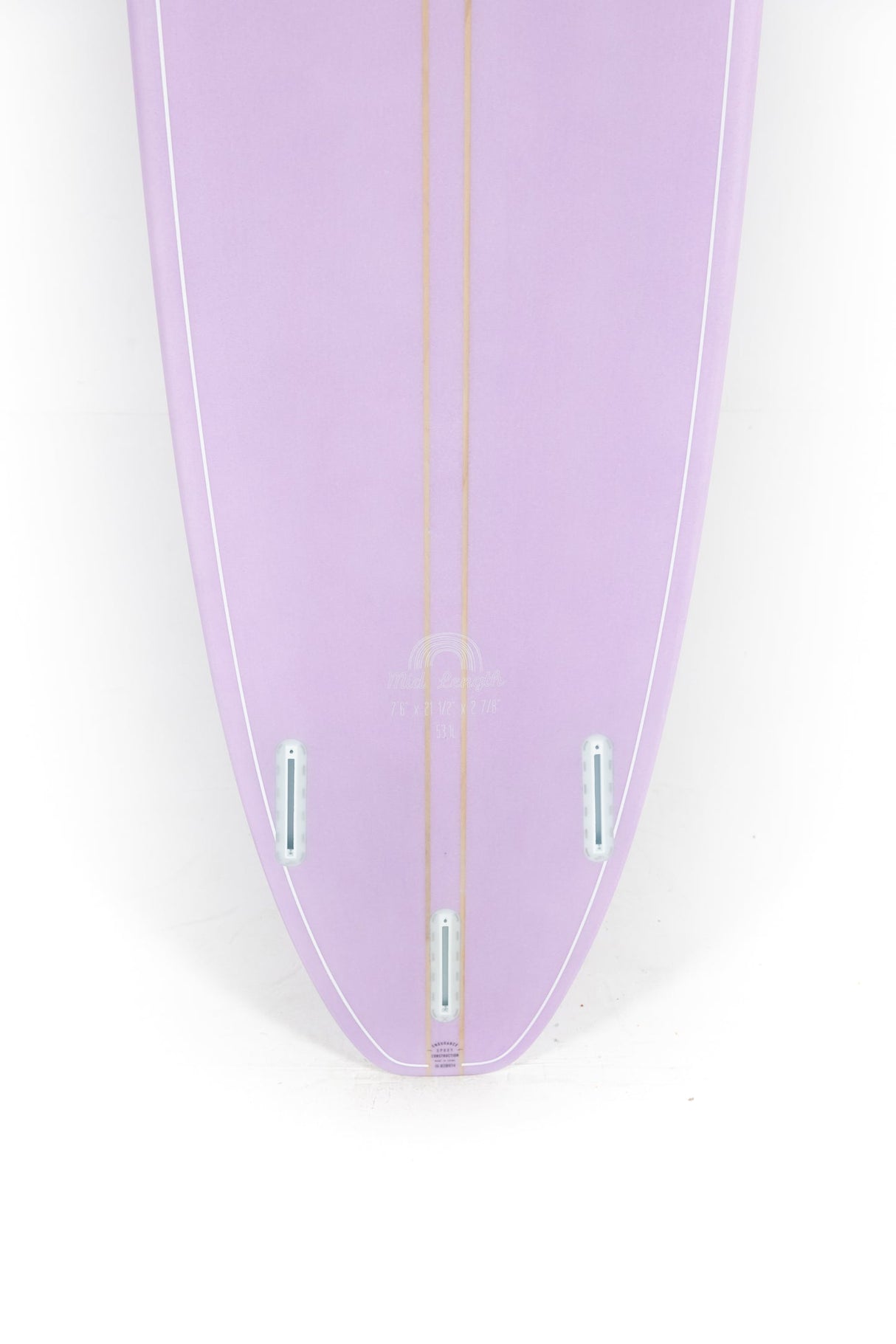 Indio Endurance Mid Length Surfboard Futures - Cream Lilac