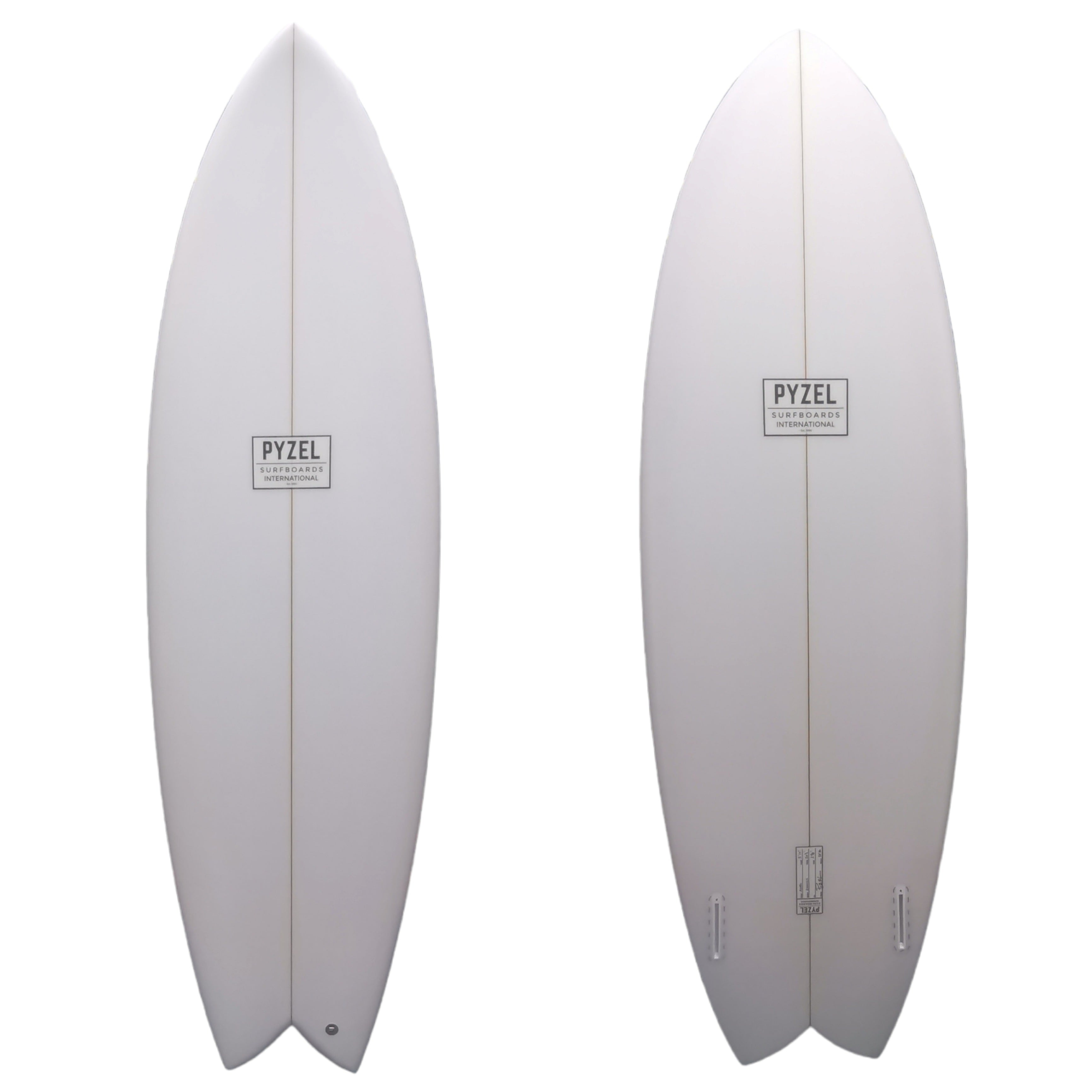 Pyzel Astro Twin 5'10 Pyzel Astro Twin Surfboard Futures - Clear