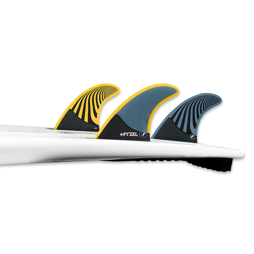 Futures Pyzel Thruster Fins -Blue/Yellow