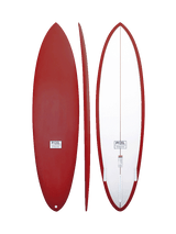 Pyzel Mid Length Crisis Surfboard Futures - Burgundy