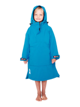 Red Original Change Kids Poncho Half-Zip Long Sleeve - Marine