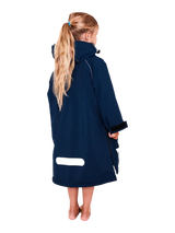 Red Original Change Kids Poncho Half-Zip Long Sleeve - Navy