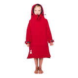 Red Original Change Jacket Kids Half-Zip Long Sleeve - Red-Changing Robes-troggs.com