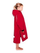 Red Original Change Kids Poncho Half-Zip Long Sleeve - Red