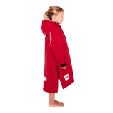 Red Original Change Jacket Kids Half-Zip Long Sleeve - Red-Changing Robes-troggs.com