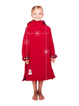 Red Original Change Kids Poncho Half-Zip Long Sleeve - Red
