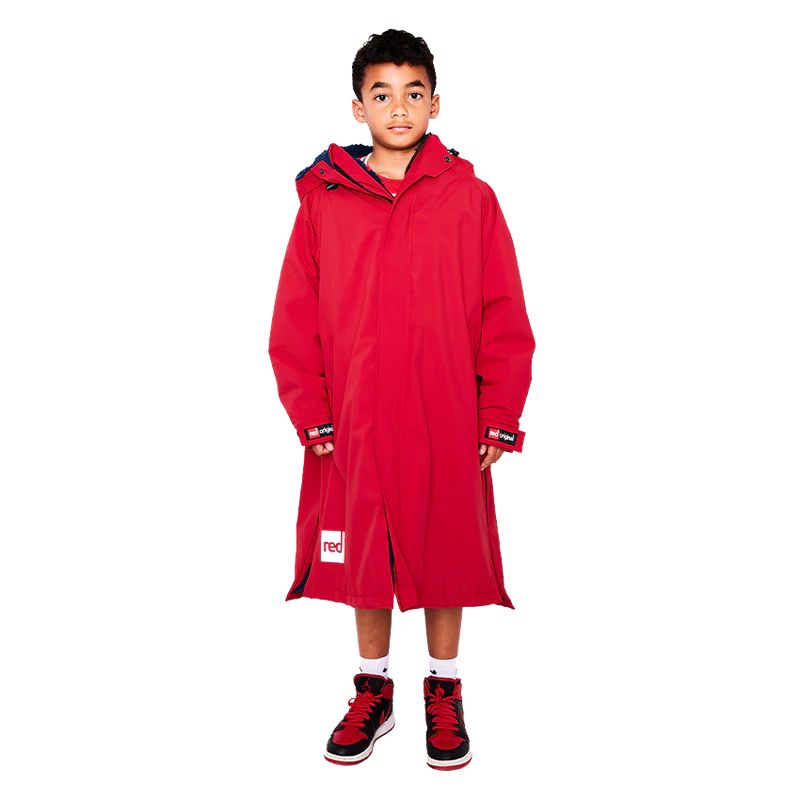 Red Original Pro Change Jacket Kids Long Sleeve - Red-Changing Robes-troggs.com