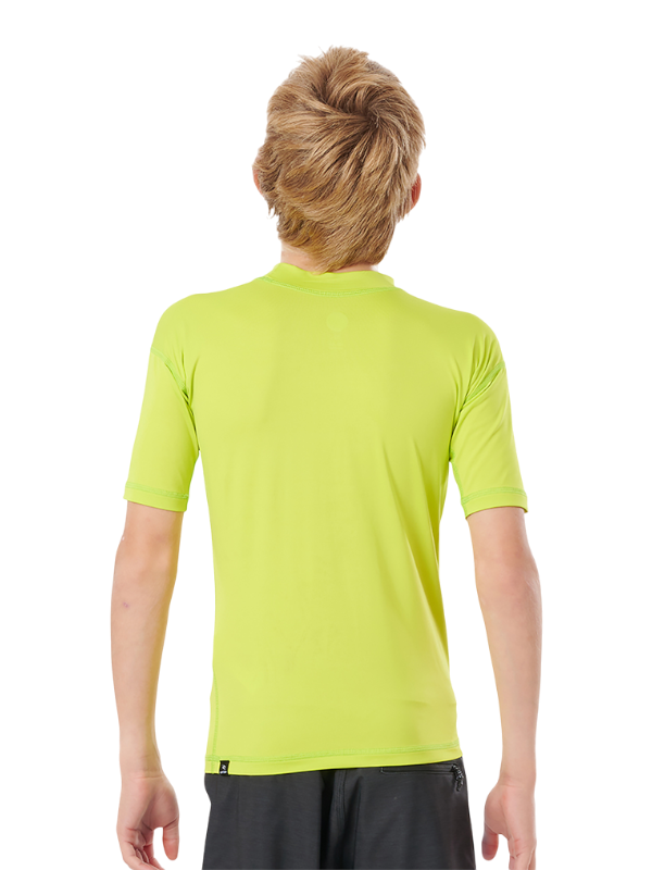 Rip Curl Boys Corp S/S Rash Vest - Lime