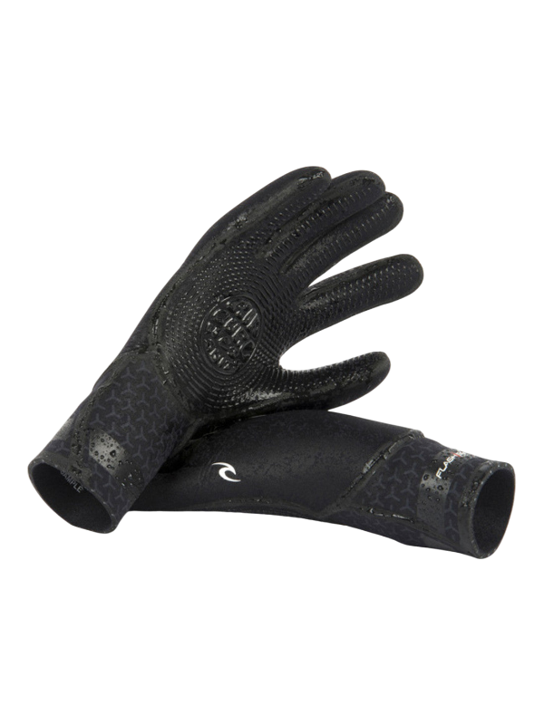 Rip Curl Flashbomb 5/3 5 Finger Gloves - Black