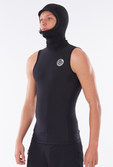 Rip Curl Flashbomb Polypro Hooded Vest - Black-Wetsuits-troggs.com