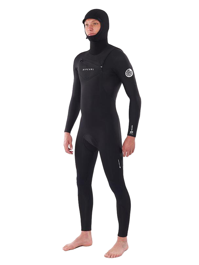 Rip Curl Mens Dawn Patrol 5/4 Hooded Wetsuit - Black
