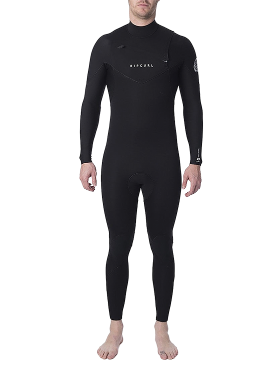 Rip Curl Mens Dawn Patrol Performance 5/3 Chest Zip Wetsuit - Black