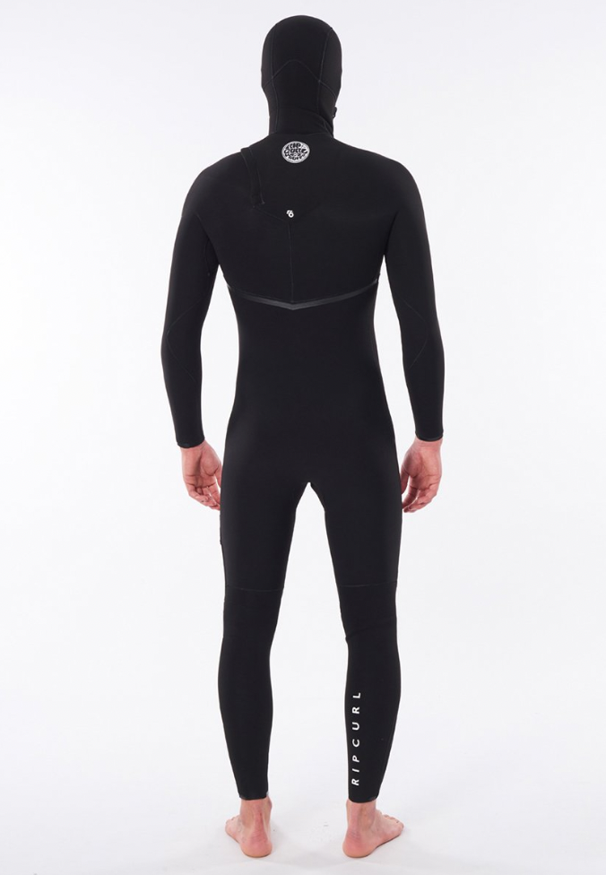 Rip Curl Mens E Bomb 5/3 Zip Free Hooded Wetsuit - Black-Mens Wetsuits-troggs.com