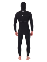 Rip Curl Mens E Bomb 5/4 Zip Free Hooded Wetsuit - Black