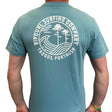 Rip Curl Troggs Portrush Destination T-Shirt - Dusty Blue-Clothing-troggs.com