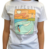 Rip Curl Troggs Portrush Womens Destination T-Shirt - White-Clothing-troggs.com
