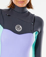 Rip Curl Womens Dawn Patrol Performance 5/3 Chest Zip Wetsuit - Purple-Womens Wetsuits-troggs.com
