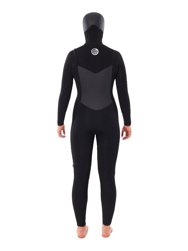 Rip Curl Womens Flashbomb 6/4 Hooded Wetsuit - Black
