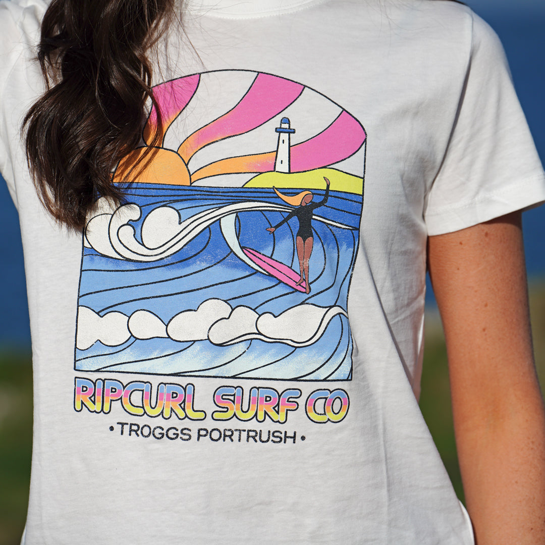 Rip Curl Troggs Portrush Womens Stringers Standard Destination T-Shirt
