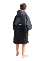Robie Robes Junior Dry-Series Recycled Short Sleeve Changing Robe - Black/Charcoal