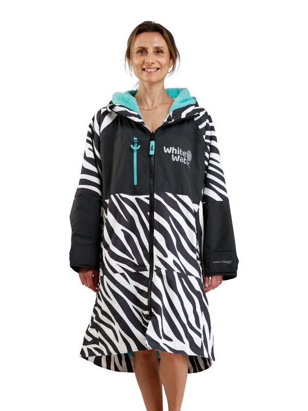 White Water Hard Shell Changing Robe - Zebra Print