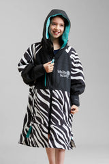 White Water Kids Hard Shell Changing Robe - Zebra Print